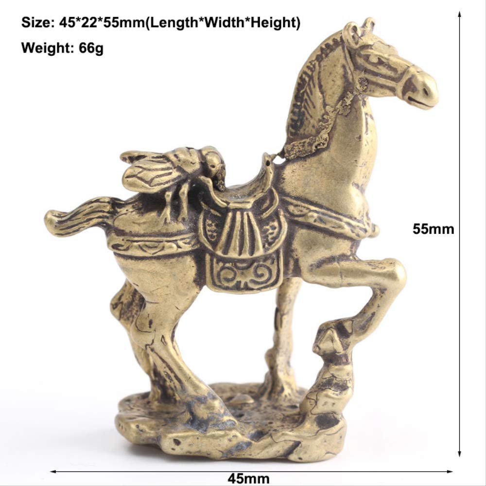 MALUGOGO Feng Shui Pferde Figuren - Messing Sternzeichen Deko Für Reichtum Und Erfolg