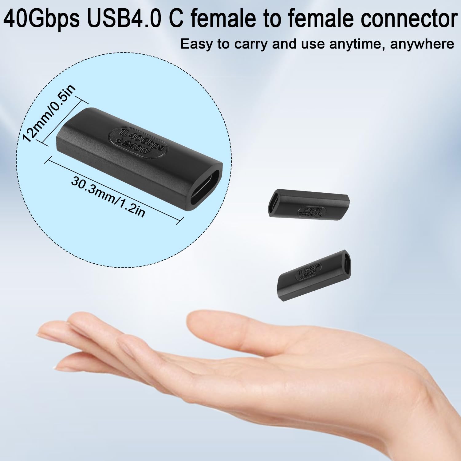Connettore USB C – Estensore Tipo C | Adattatore Femmina Connettore USB C – Estensore Tipo C | Adattatore Femmina