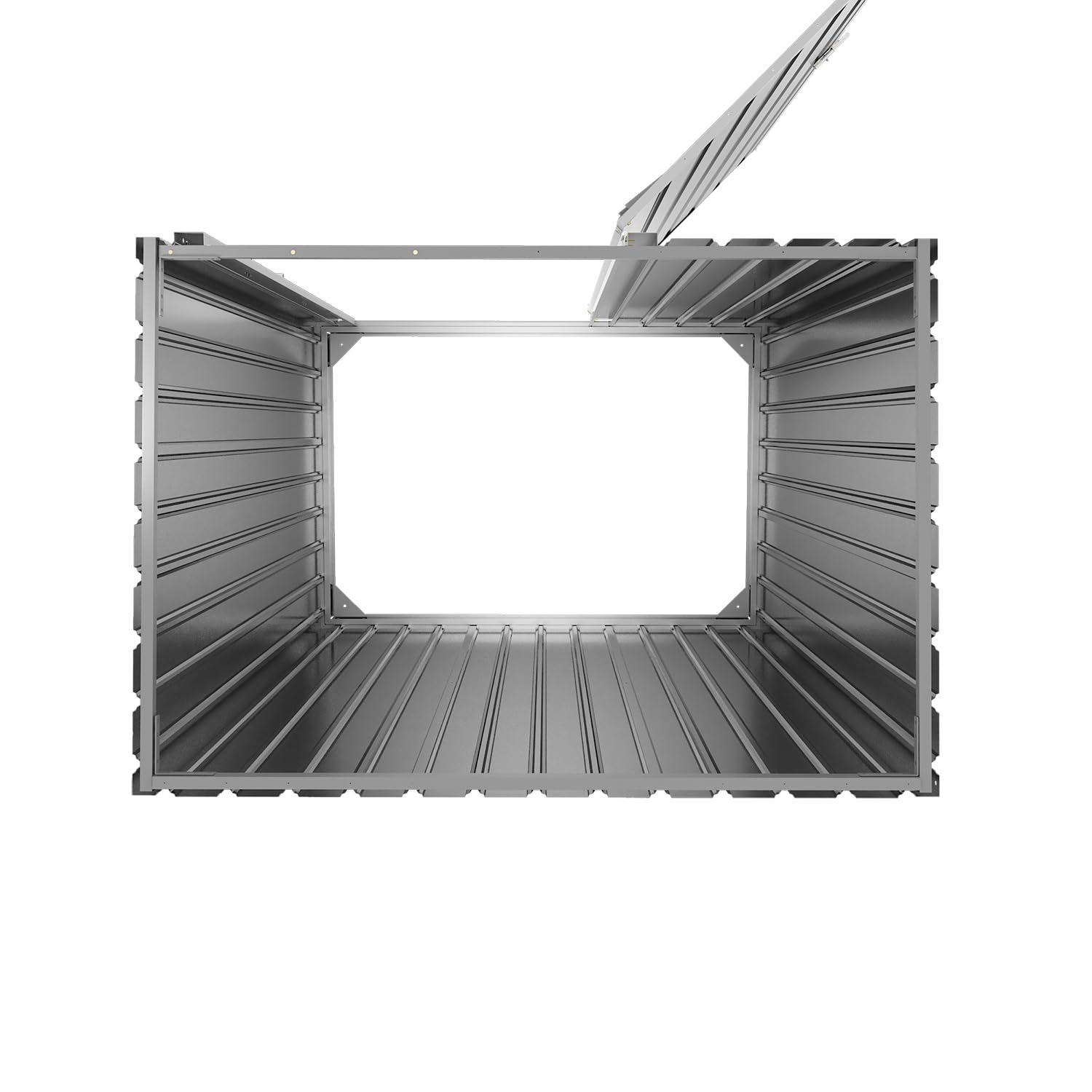 Casetta Da Giardino In Acciaio Zincato 1,51x1,03xh1,96 m, 1,55mq, Ripostiglio Attrezzi, Porta Battente (Nero)