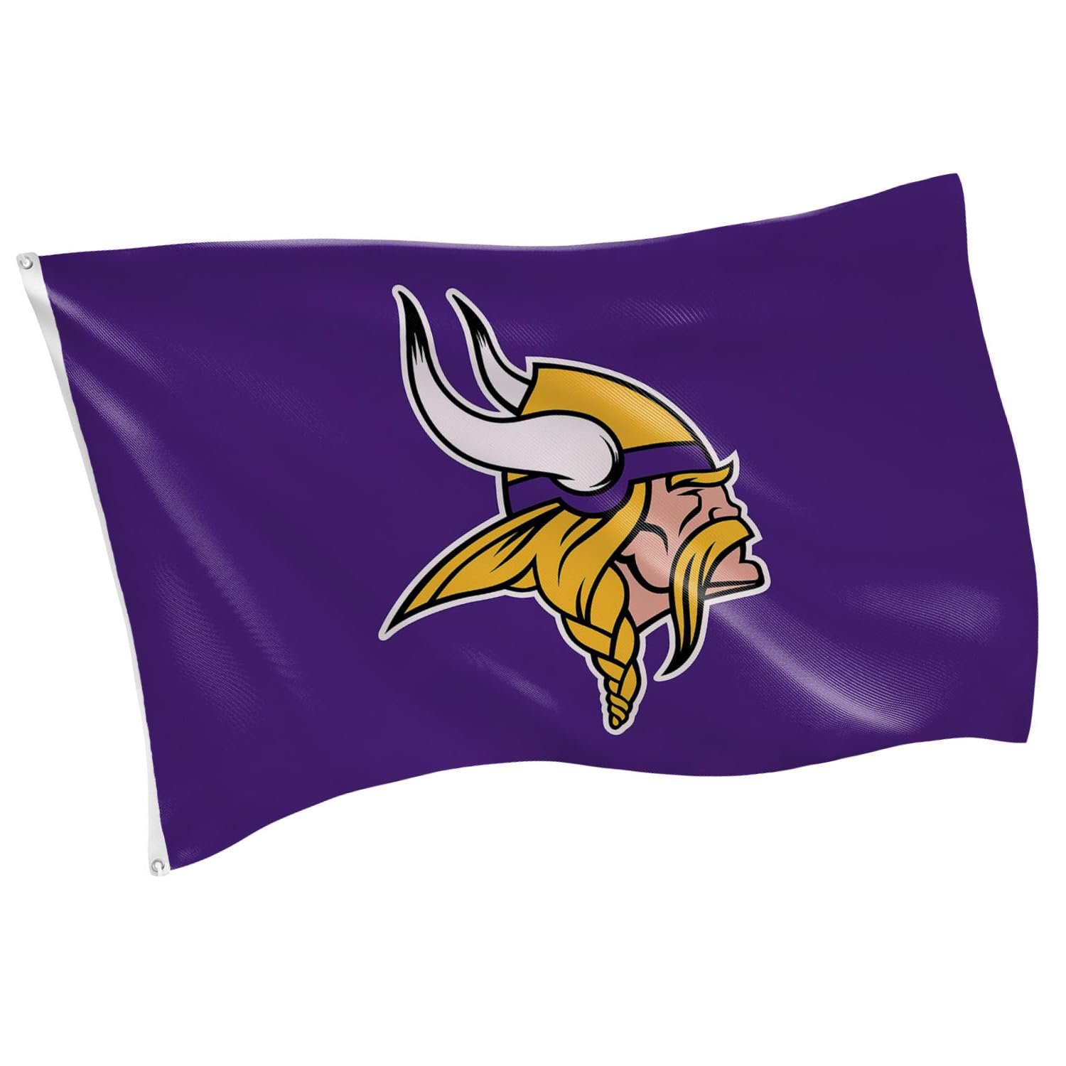 Team Sports America NFL Minnesota Vikings 3 x 5 Outdoor Durable House Flag with Grommets | Sport Team Flag & Banner | Indoor Wall Decor Flag for Room | Works with Flag Poles for Outside House — image 1