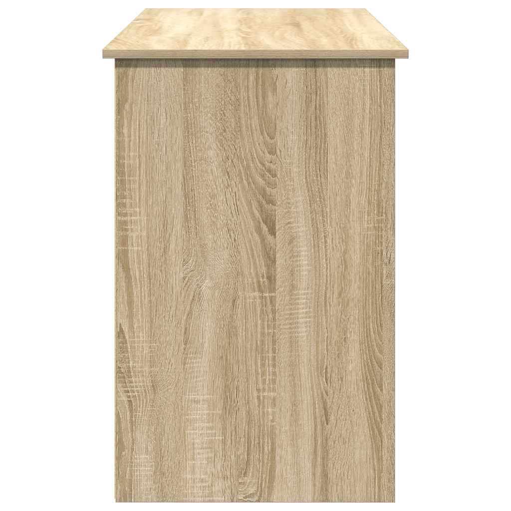 Escritorio de madera de roble Sonoma, 102 x 50 x 75 cm, mesa de oficina y mesa de juegos con amplia superficie de trabajo, mesa de PC para oficina en casa y estudio
