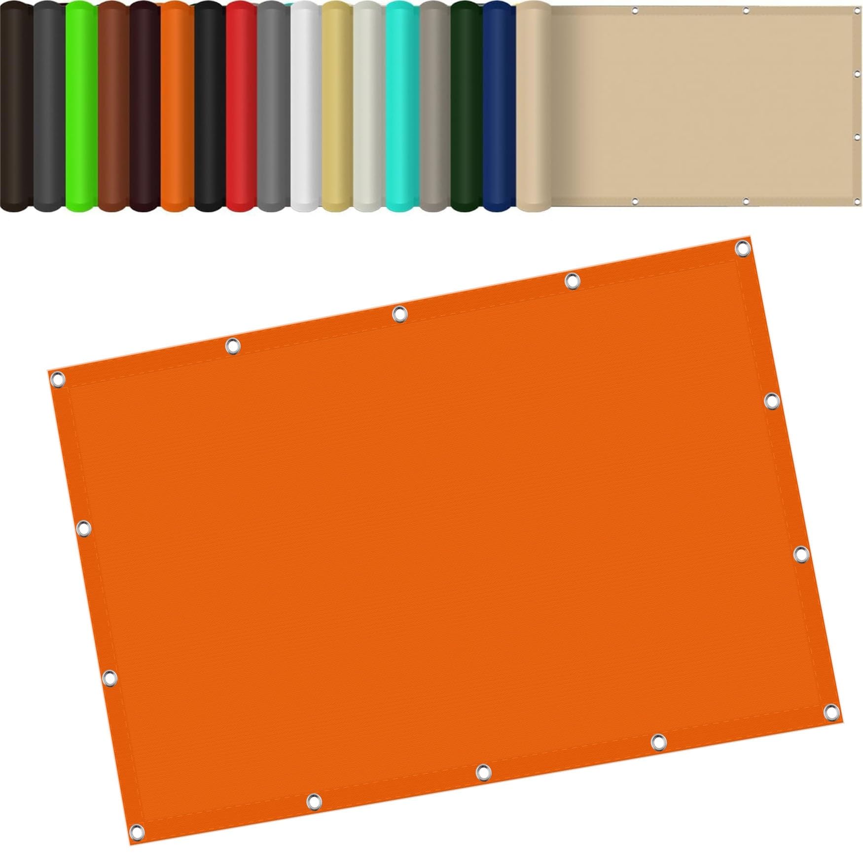 Voile d'ombrage 3 x 4.2 m orange pour un coin repas de terrasse bien abrité