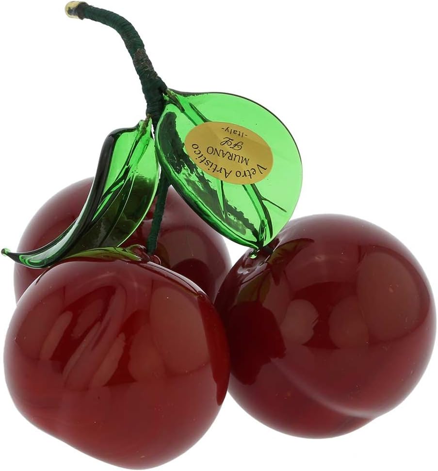 Glass Of Venice Murano Glass Cherry Figurine