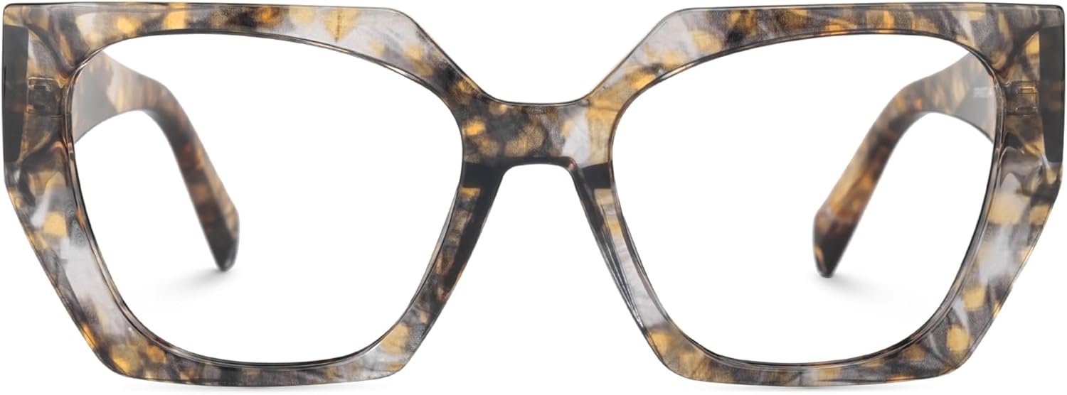 Zeelool Vintage Geometric Glasses Frame for Women with Non-prescription Clear Lens Sileidy ZJGP909372
