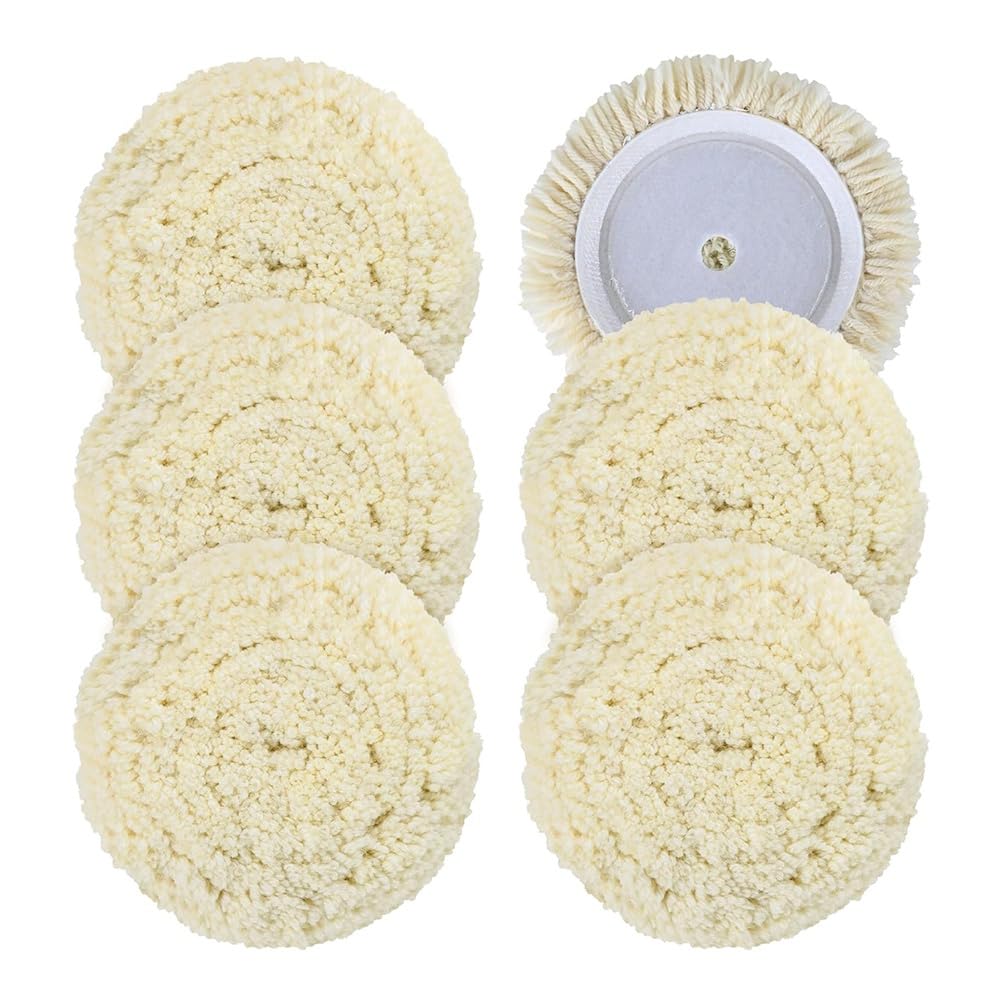 Tampons de polissage en laine 7 pouces outil de découpe auto-agrippant lustrage carrosserie