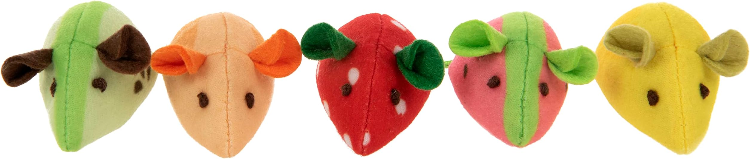 (5 Count Skitter Slices Plush Catnip Cat Toys - Multi Color, 5 Count (32154)