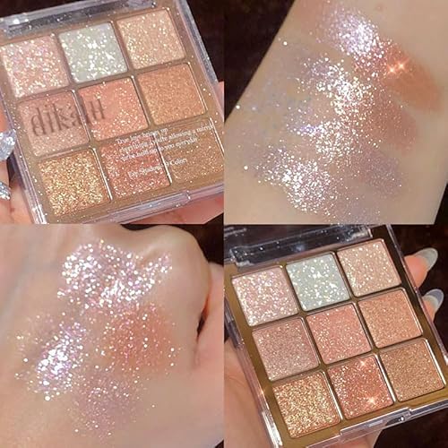 Okerker 9 Colors Glitter Shimmer Eyeshadow Makeup Palette thumb #1