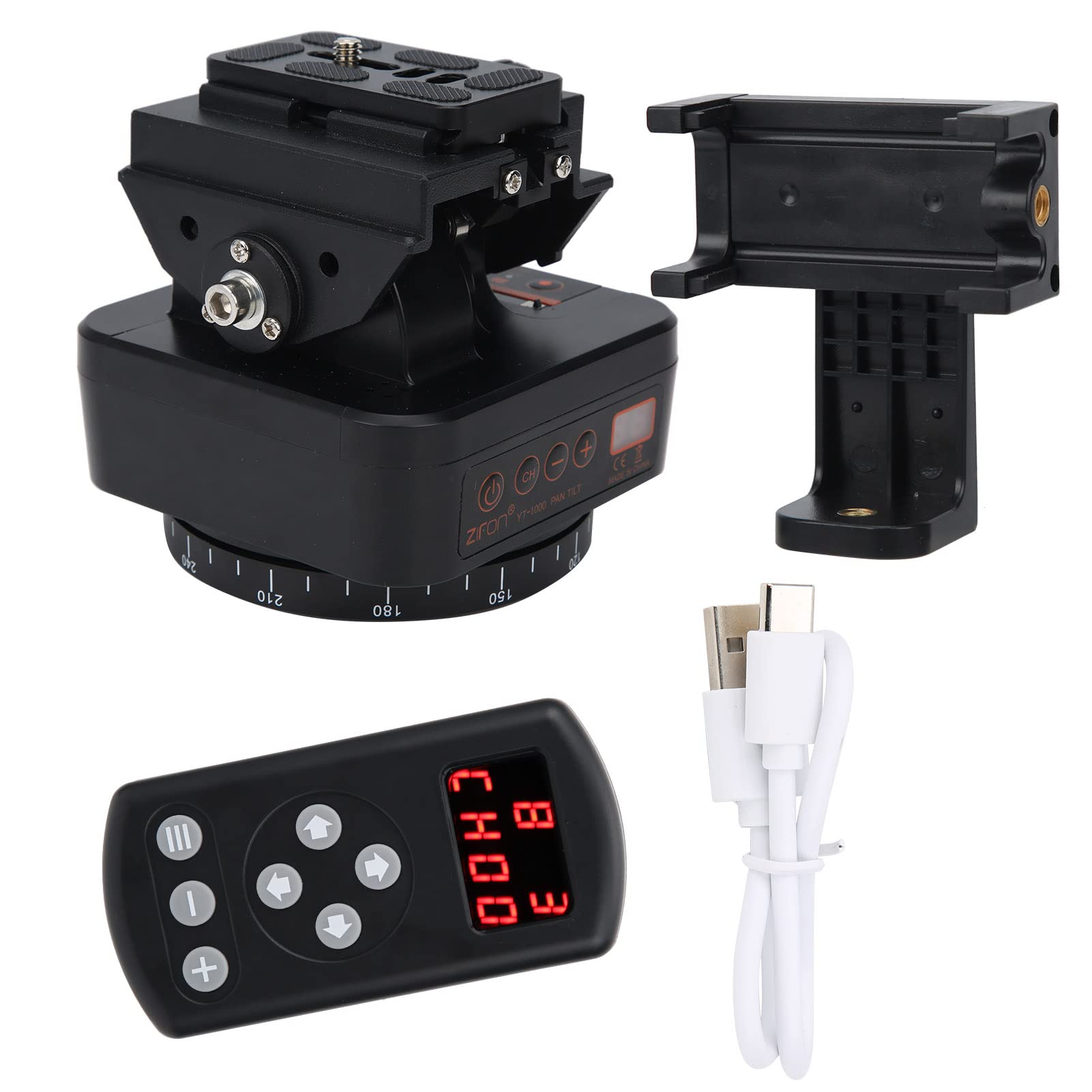 YT1000 Cámara de Control Remoto Inalámbrico con Cabeza de Bola Eléctrica Panorámica Rotación de 360° para Grabación de Video Compatible con la Mayoría de Las Cámaras para Entusiastas de la