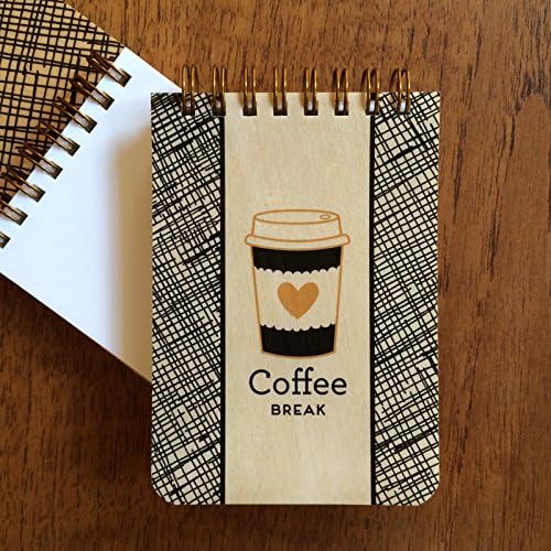 Miniatura 2 de Night Owl Paper Goods Coffee Break Mini Jotter Bloc de notas con cubiertas de madera real