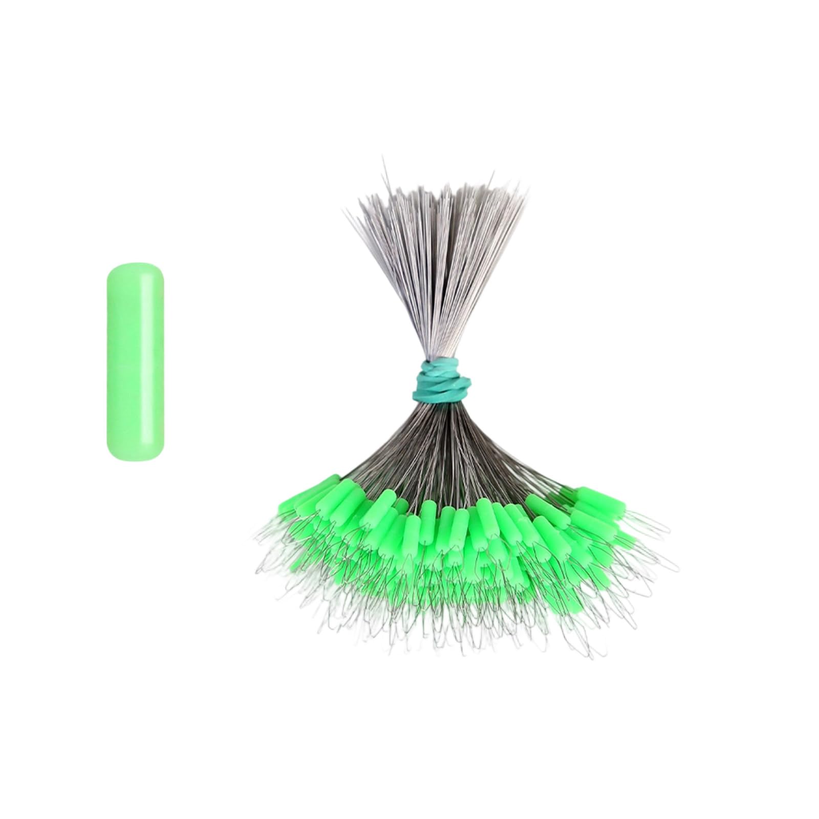 Tsophreniq 300Pcs Space Bean Fishing Bobbers Stoppers Float Sinkers Stops for Line Oval/Cylinder Float Stop Stoppers Accessories