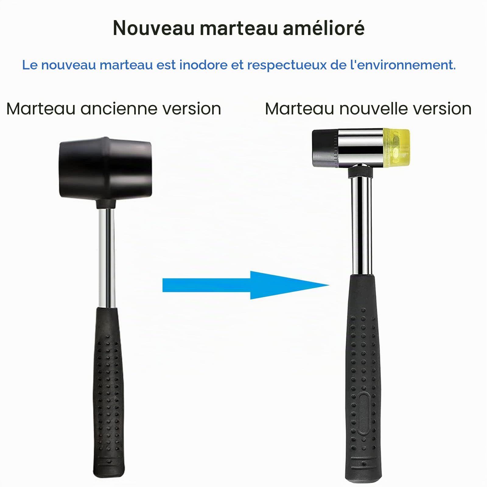 Mimoke Outil d'installation d'écrou de fourche de vélo avec 4 écrous en étoile inclus marteau en caoutchouc (avec marteau en caoutchouc)