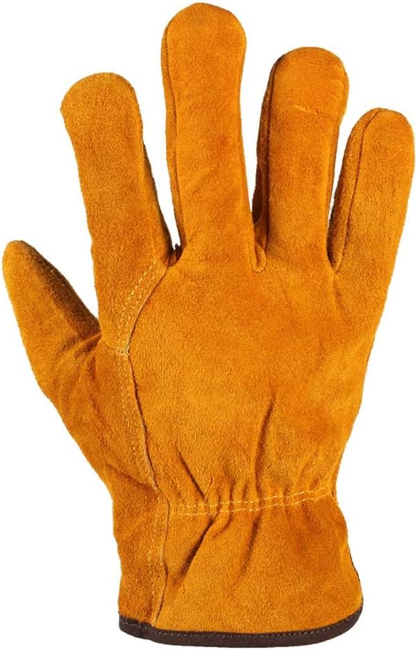 Work Gloves Cowhide Driver Security Protection Wear Safety Workers Welding Accessories