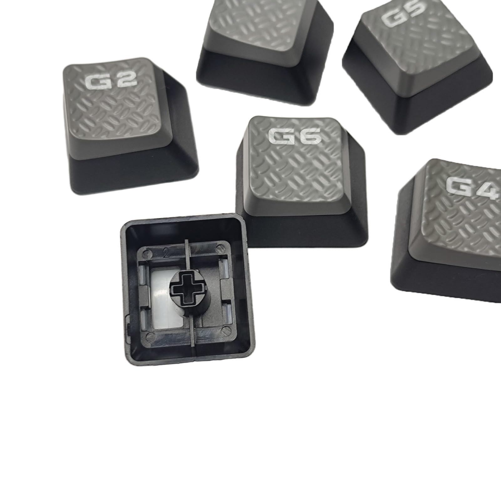6 unidades G1 / 2/3 / 4/5 / 6 teclas antideslizantes de ABS retroiluminadas, textura antideslizante, teclas para castigo K95 teclados gaming, tapas de teclas ABS