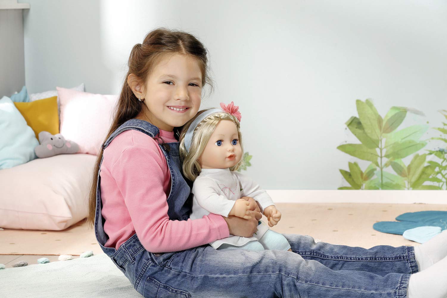 Zapf Creation 703014 Baby Annabell Sophia so Soft lalka z długimi włosami do stylizacji, 43 cm