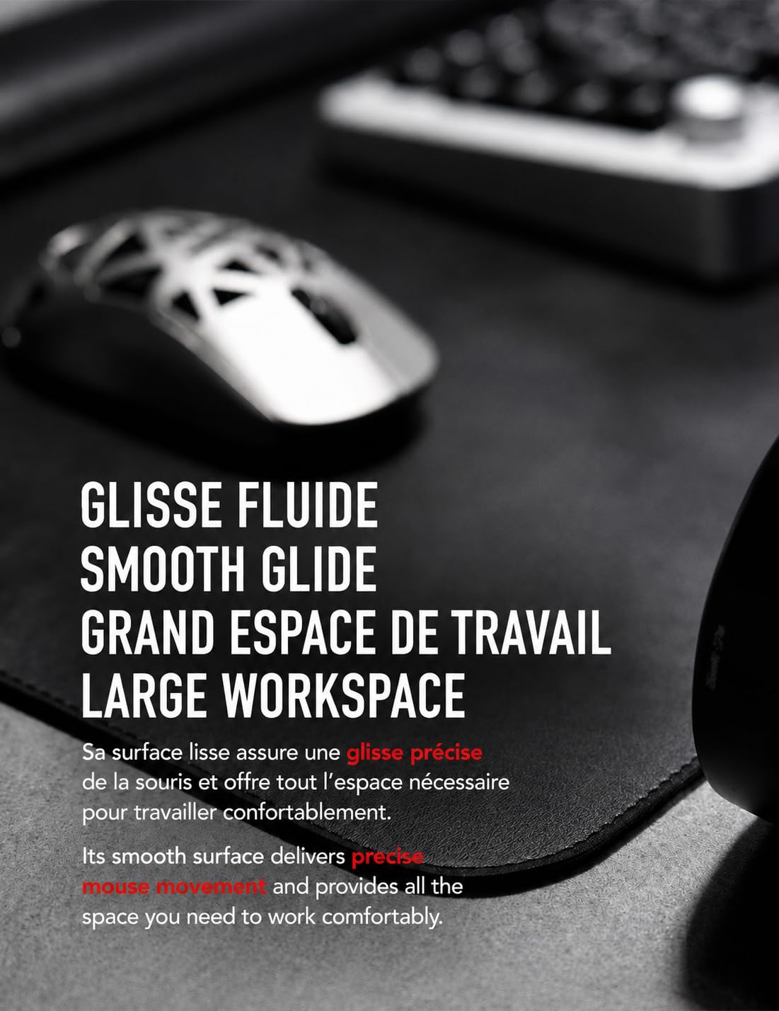 Sous-main de bureau noir en cuir PU premium 80x40 cm avec repose-poignet magnétique – Tapis de souris XL antidérapant, élégant et confortable