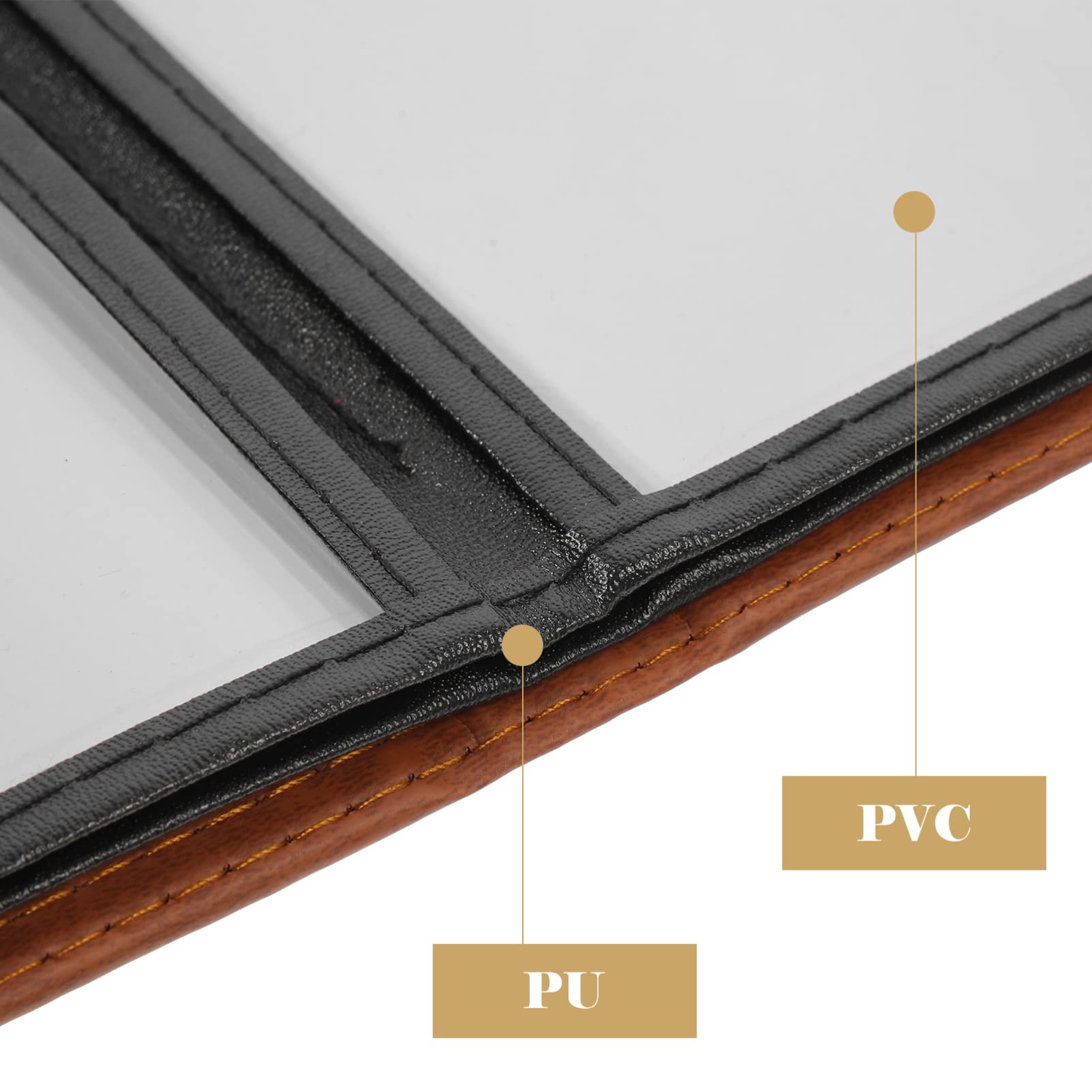 Luxshiny Porta Menù Trasparente in Pvc Copertina Protettiva per Libro Menù Ristorante Raccoglitore per Ricette Facile da Pulire Panno Umo