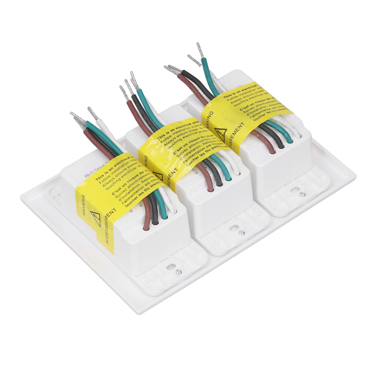 Intelligenter WLAN-Wandschalter, Einpolig, 3-fach, AC 100 Bis 240 V, Lichtschalter mit Fernbedienung, Sprach- und Timer-Steuerung für Benutzer zu Hause, Im Schlafzimmer, Im Wohnzimmer