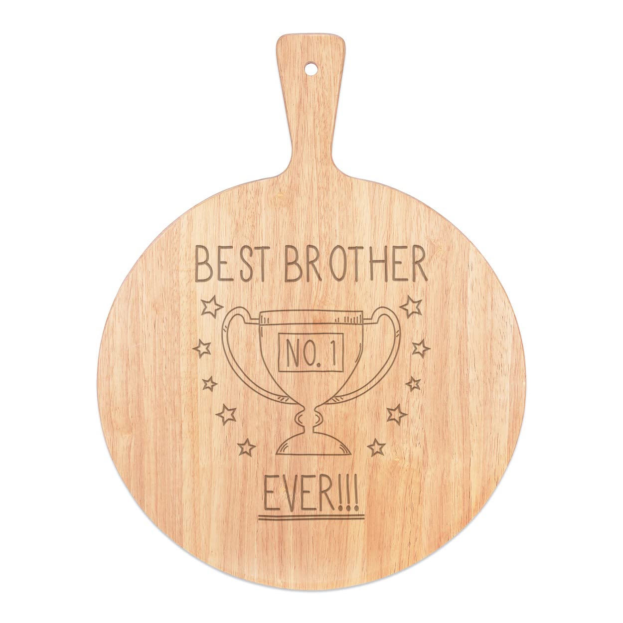 Trophée pizza Brother planche ronde en bois pour couper et servir sans brûlure