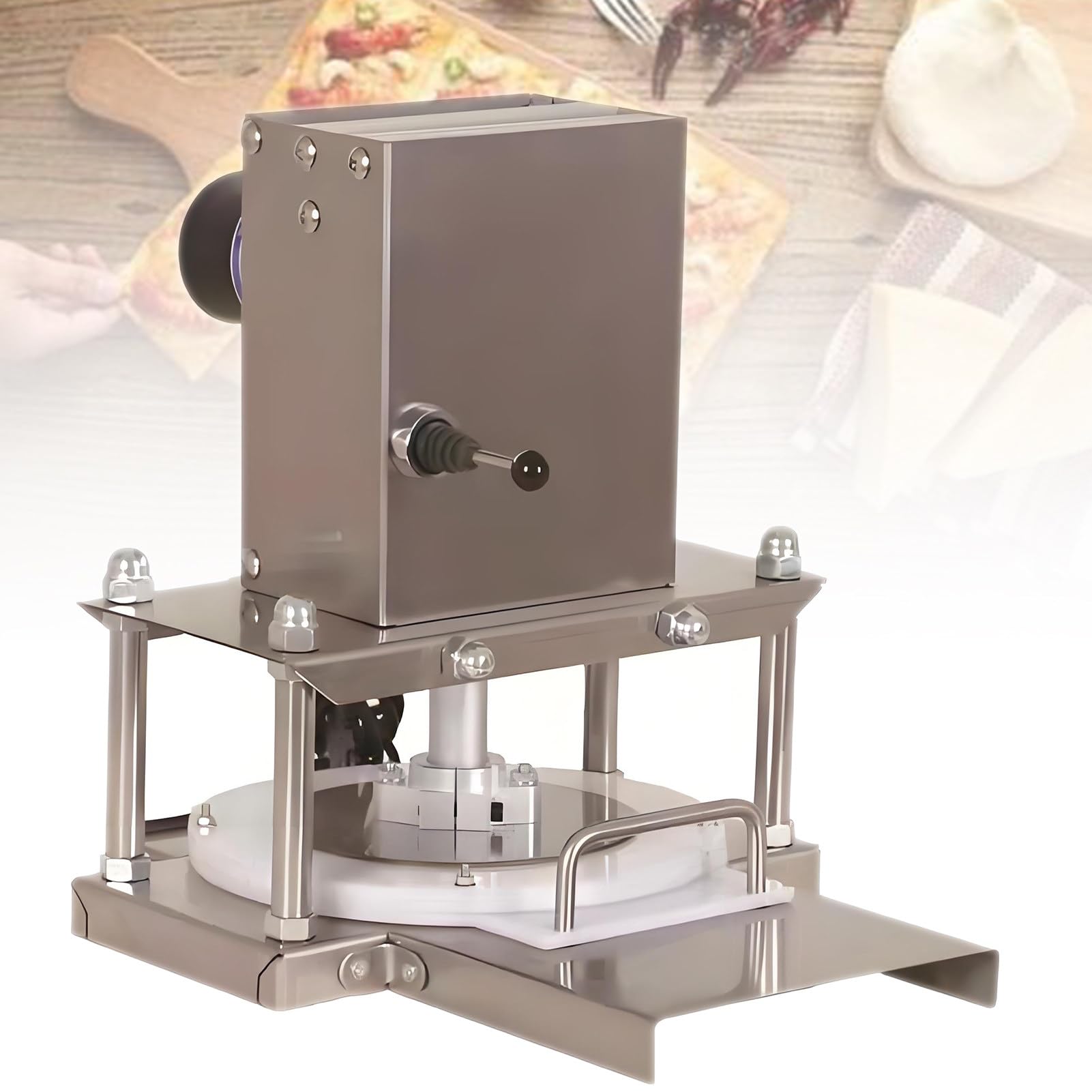 Elektryczna prasa do ciasta, elektryczna prasa do pizzy, mała komercyjna prasa do pizzy, do wałkowania pizzy i różnych ciast 25cm