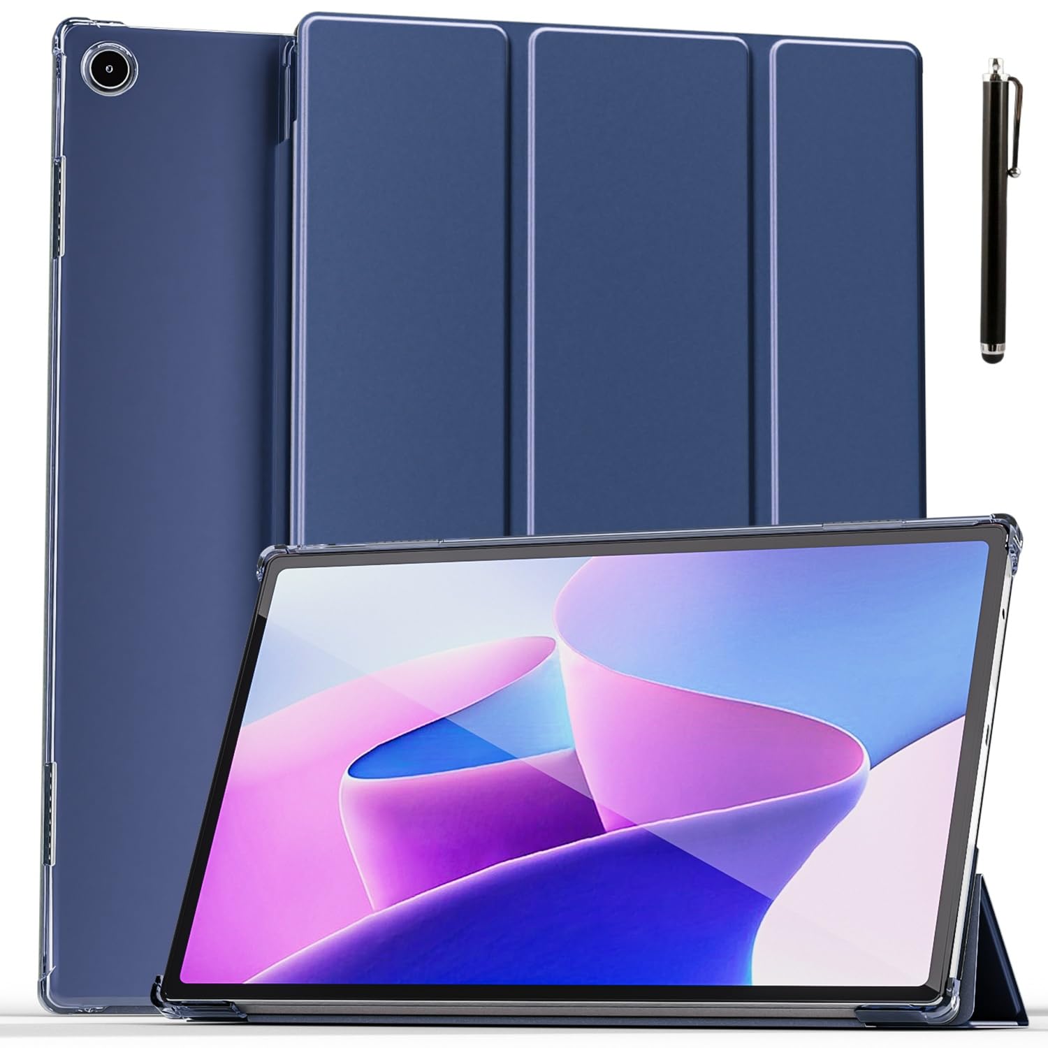 ProElite Cover for Lenovo Tab M10 FHD 3rd Gen 10.1 inch case Cover, Smart Flip Case Cover for Lenovo Tab M10 FHD 3rd Gen 10.1 inch Translucent Back with Stylus Pen, Dark Blue (B0CMZXFNV3) Amazon Price History, Amazon Price Tracker