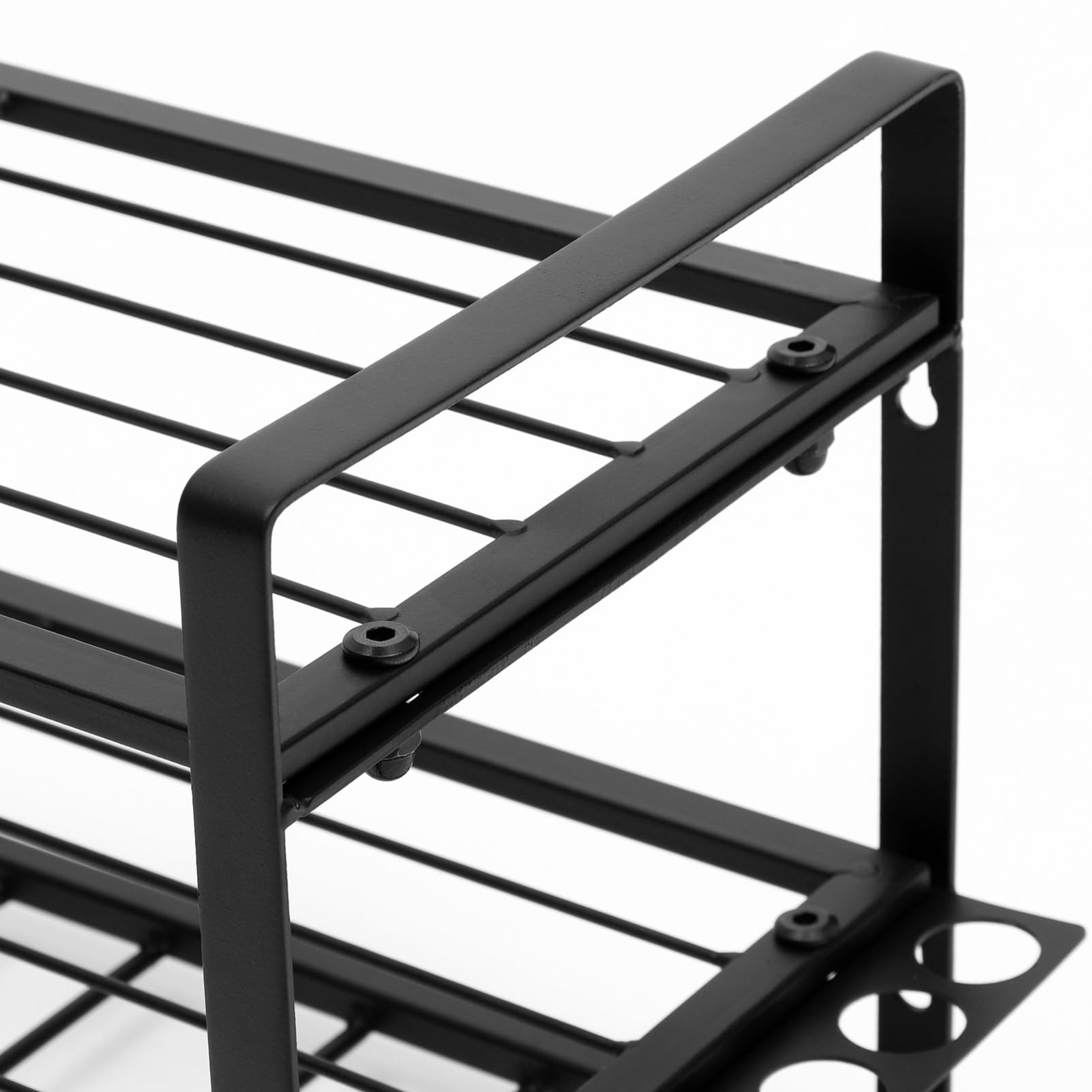 Alipis Soporte para Taladro Tres Niveles en Acero al Carbono Negro | Montaje en Pared, Portaherramientas Soportes Laterales para Destornilladores y Alicates