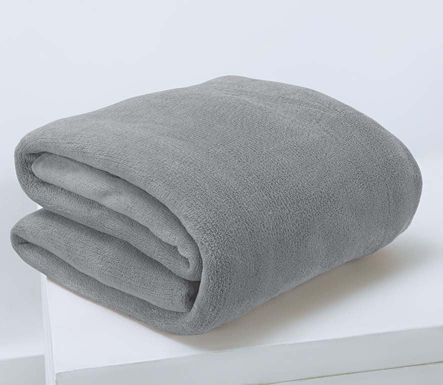 Cobertor Manta Microfibra Fleece 210 gr/m² (Cinza, Queen (220cm x 240cm))