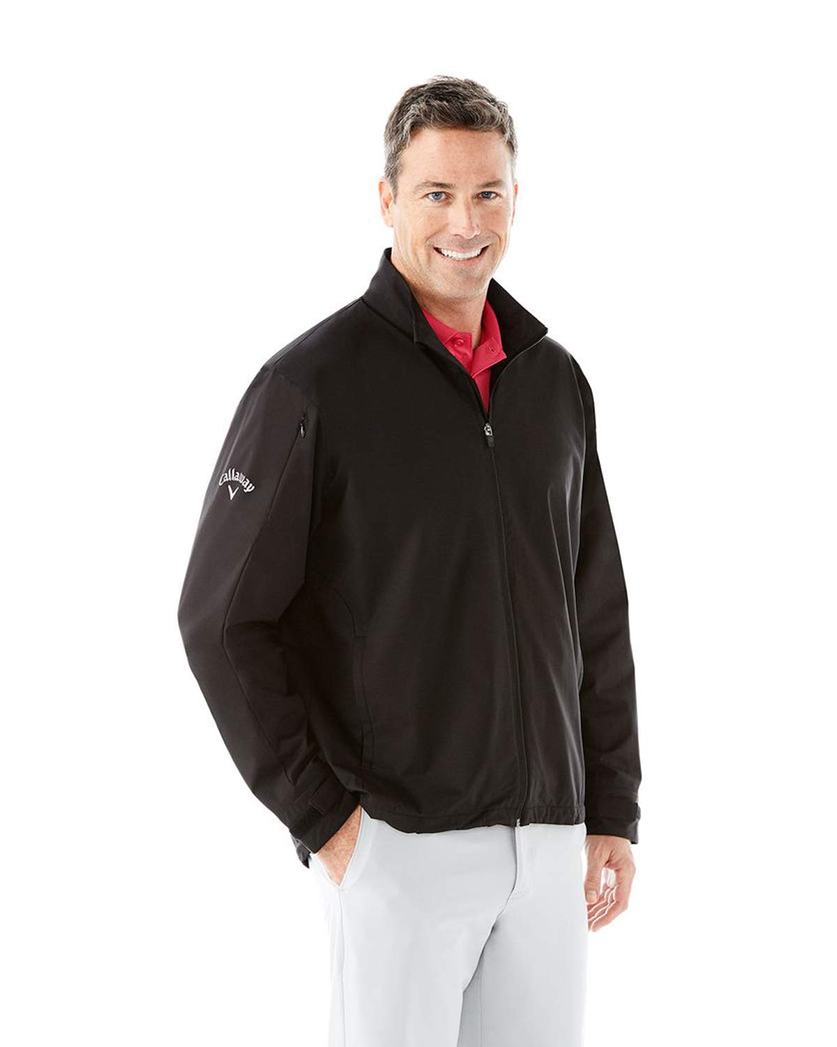 Callaway Herren Opti-repel Langarm-windjacke mit Durchgehendem Reißverschluss Jacke (1er Pack)