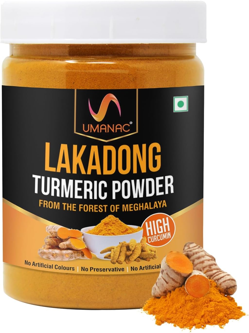 - Lakadong Turmeric Powder | Pure Unprocessed Haldi From Meghalaya | High Curcumin Content | Earthy Aroma & Vibrant Colour | 250 g