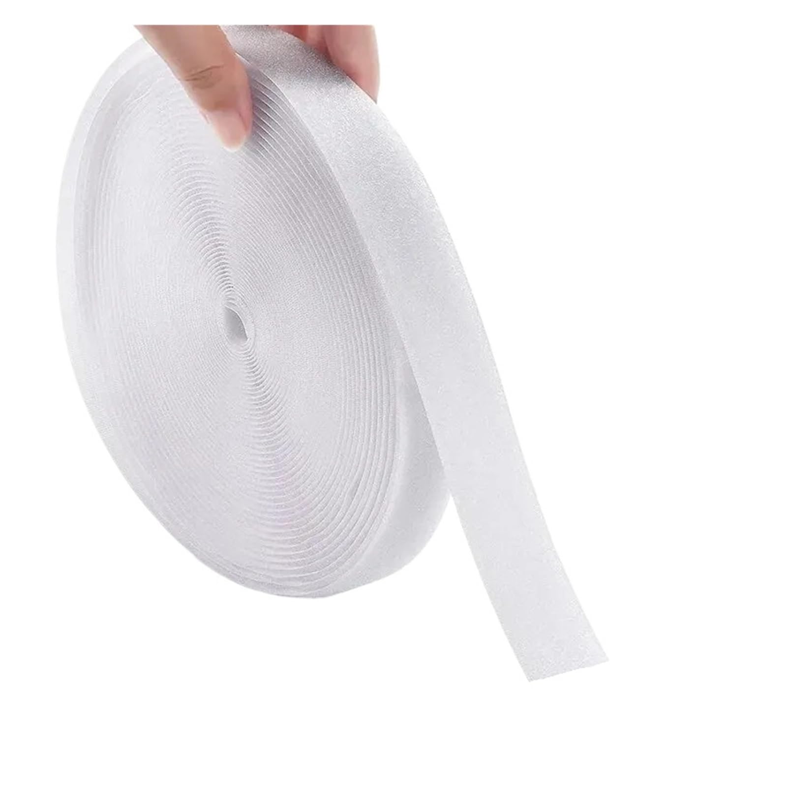 5/10 metri di Cucito Touch Fastener Non Adesivo Gancio E Anello Striscia Nastro Nylon Cinturino In Tessuto for FAI DA TE Cucire accessori(White 10Meter,20mm Wide)