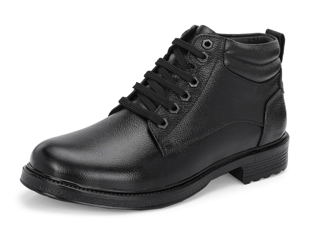 MACTREE Black Genuine Leather Ankle Boots Shoes for Men - 10 UK (B0D8BT5N7K) Amazon Price History, Amazon Price Tracker