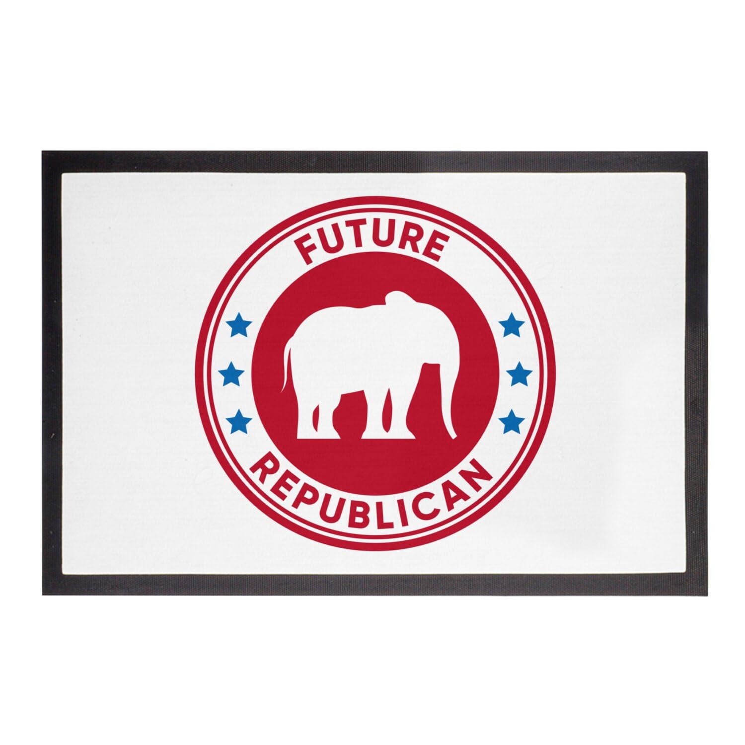 Paillasson Blanc de taille 75x50cm tapis entrée humour politique