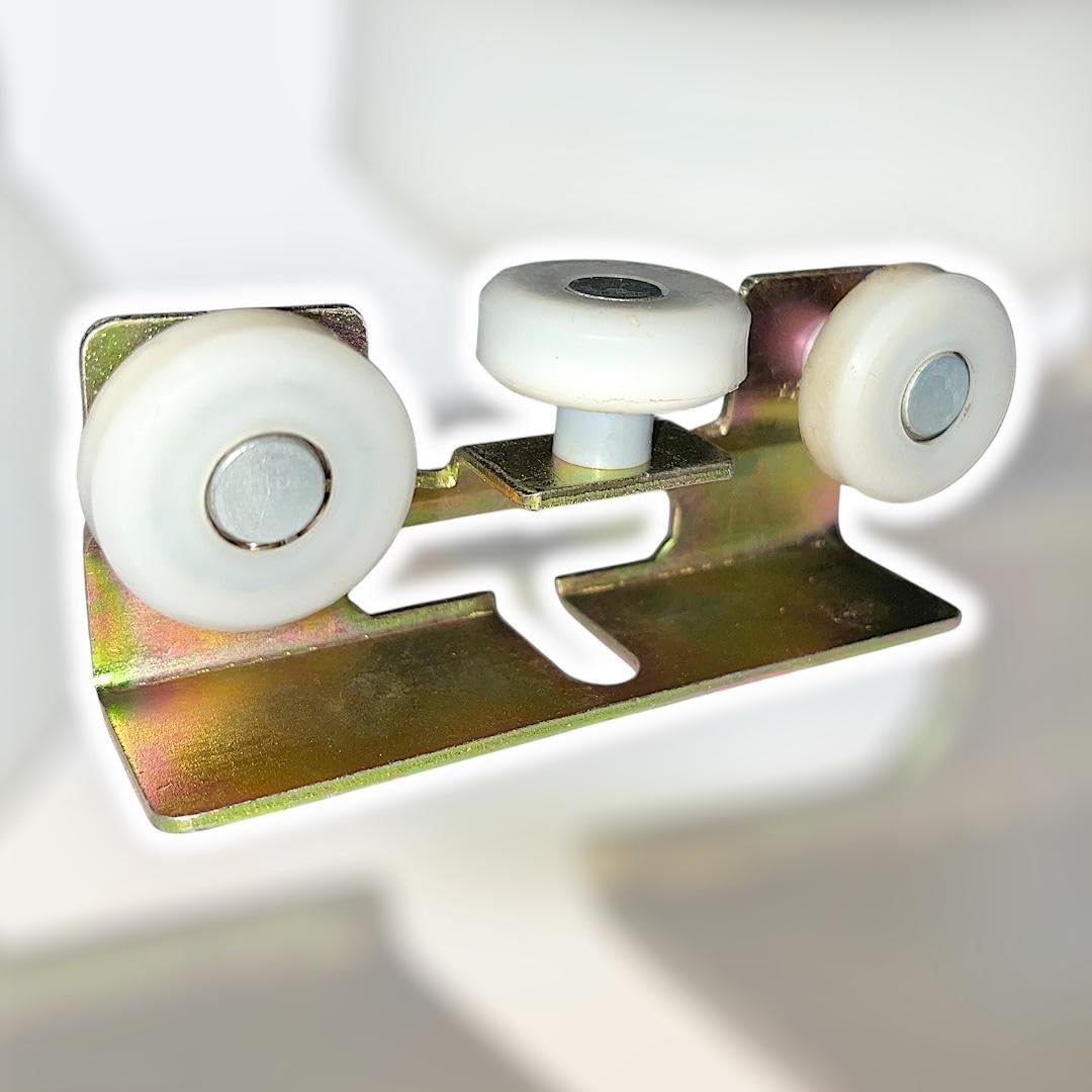 VCE Products G-Channel Door Sliding Rollers | Triple Ball Bearing | Smooth and Noiseless | for Door Upto 65KG | (Pack of 2, Non-Black).