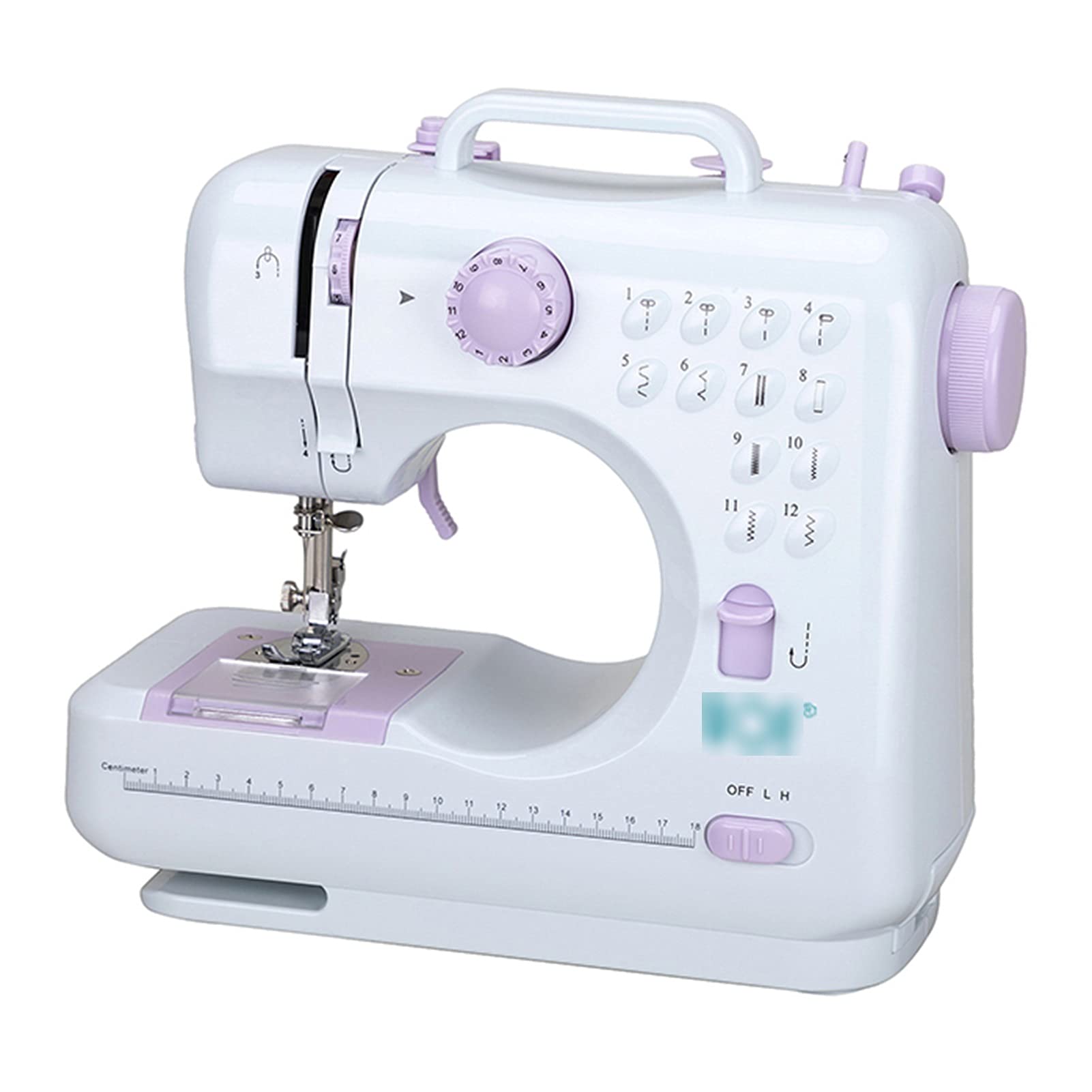 FBJAMZ Portable Mini Sewing Machine,with 12 Built-in Stitches,Foot Pedal - Ideal for Beginners, Amateurs Home Embroidery Projects