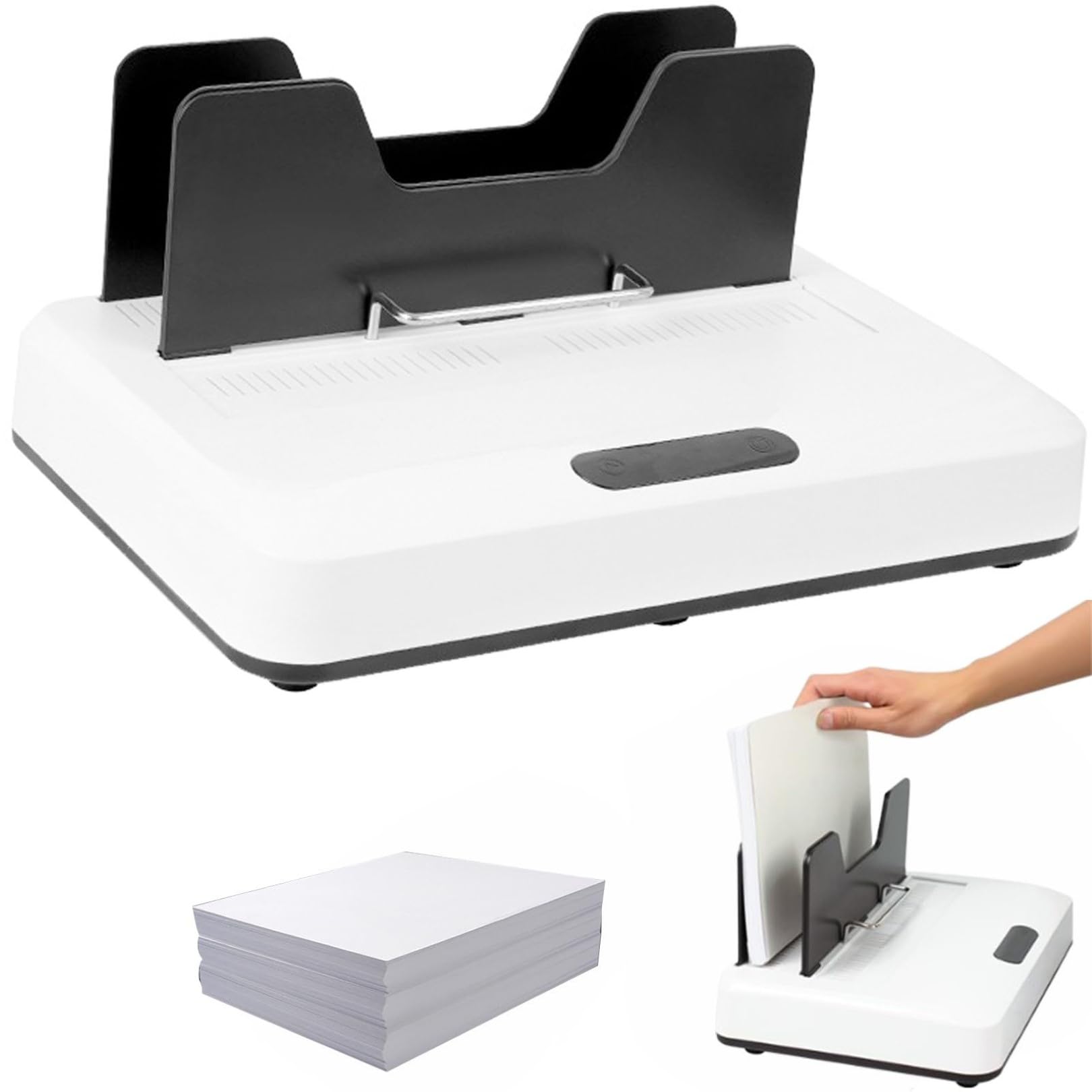 Rilegatrice termica da 600 fogli con pannello touch digitale per documenti A4, rapporti d'ufficio, album fotografici, efficiente e facile da usare