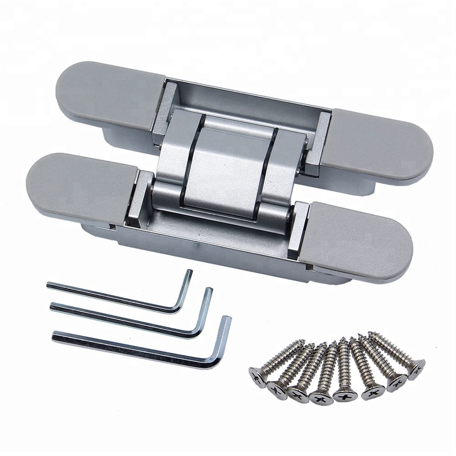 Nvsfzgiyg Nero Invisible Door Hinge Furniture Concealed Wooden Pivot Hinges Hidden Fittings Cabinet Cross Load 40Kg(Nero)