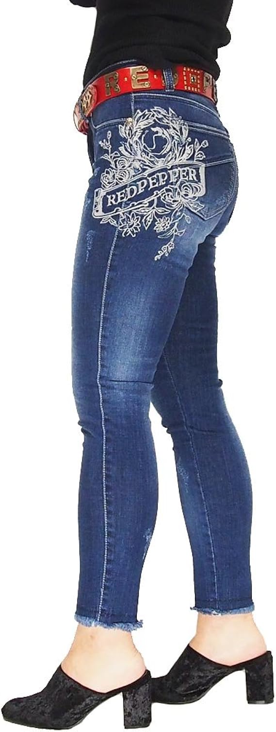 Amazon Co Jp Red Pepper レッドペッパー レディース ブランドロゴ 刺繍 ジーンズ デニム クロップド Rj102 インディゴ 29 ファッション Amazon Co Jp Red Pepper レッドペッパー レディース ブランドロゴ 刺繍 ジーンズ デニム クロップド Rj102 インディゴ 29 ファッション