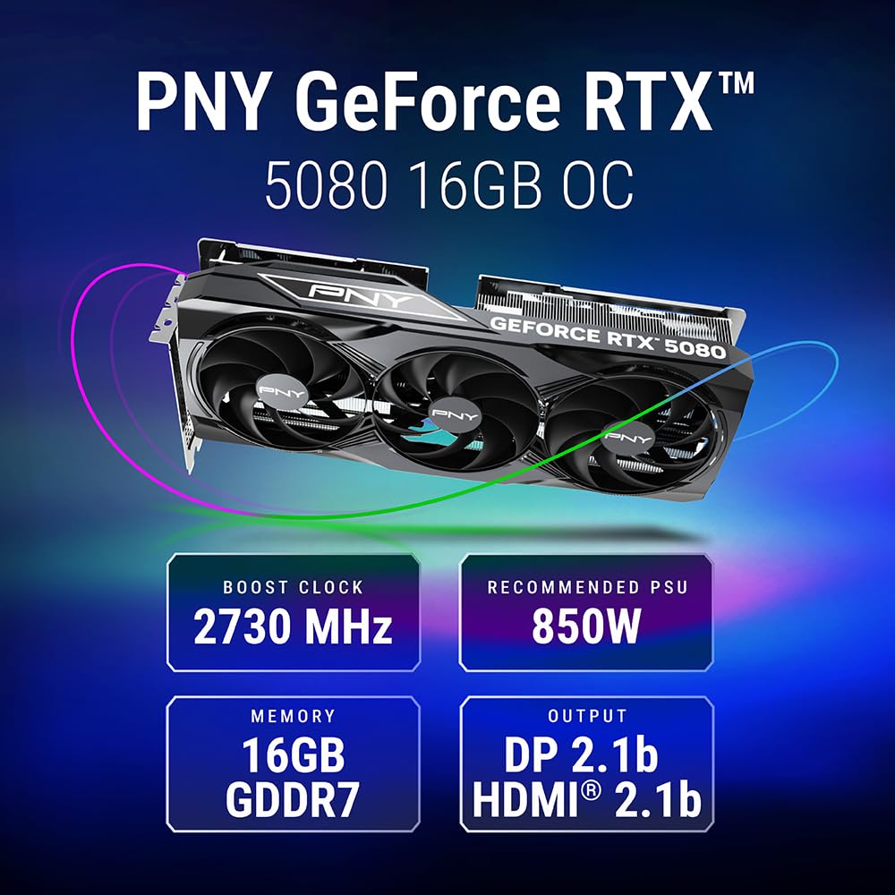 【使用数回】PNY RTX 5080 16GB OC Edition ARGB PNY GeForce RTX 5080 Models GPUs | pny.com