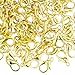 Curved Lobster Clasps-100pcs Gold Plated Lobster Claw Clasps Findings-7x12mm with Kare & Kind Retail Packaging (Gold)
