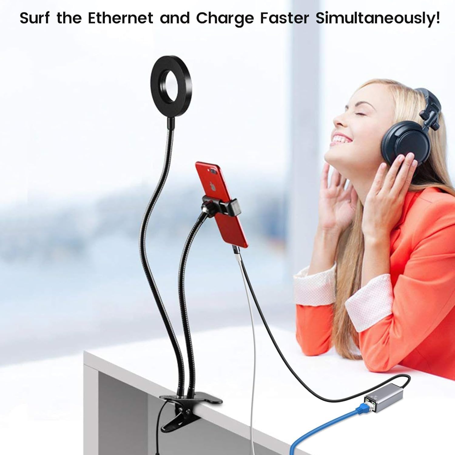 Coverzone iPhone iPad Lightning Giriş Uyumlu Ethernet RJ45 Lan