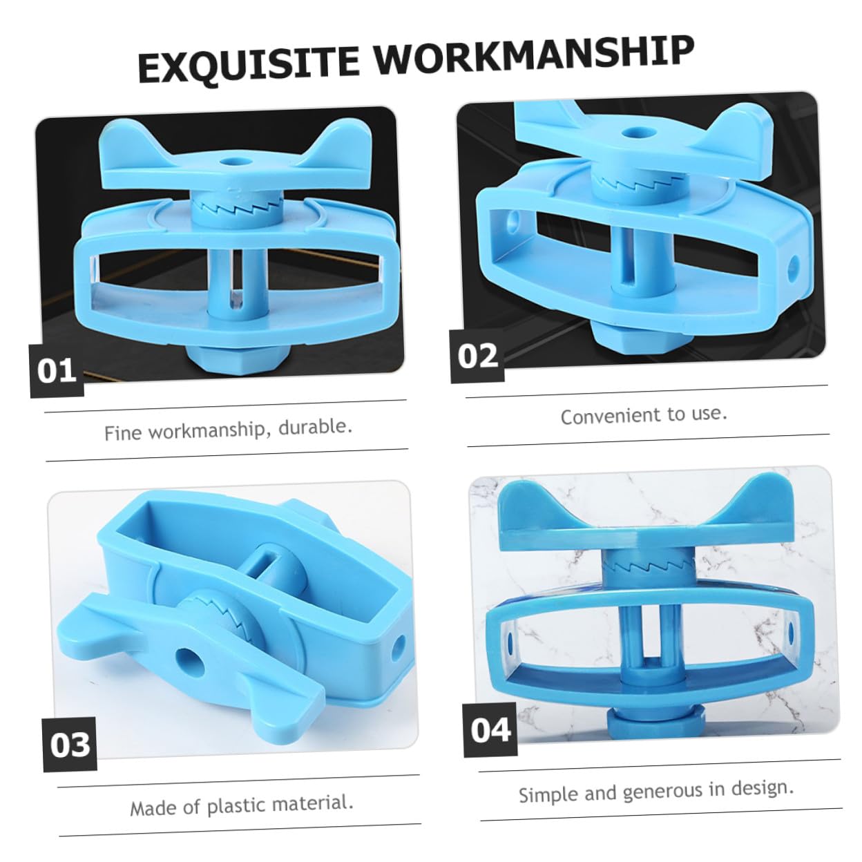 24 Pezzi Tenditori in Plastica per Recinzione Elettrica Blu, Accessori Facili da Installare Caratteristiche Stabili per Filo Recinzione Animali