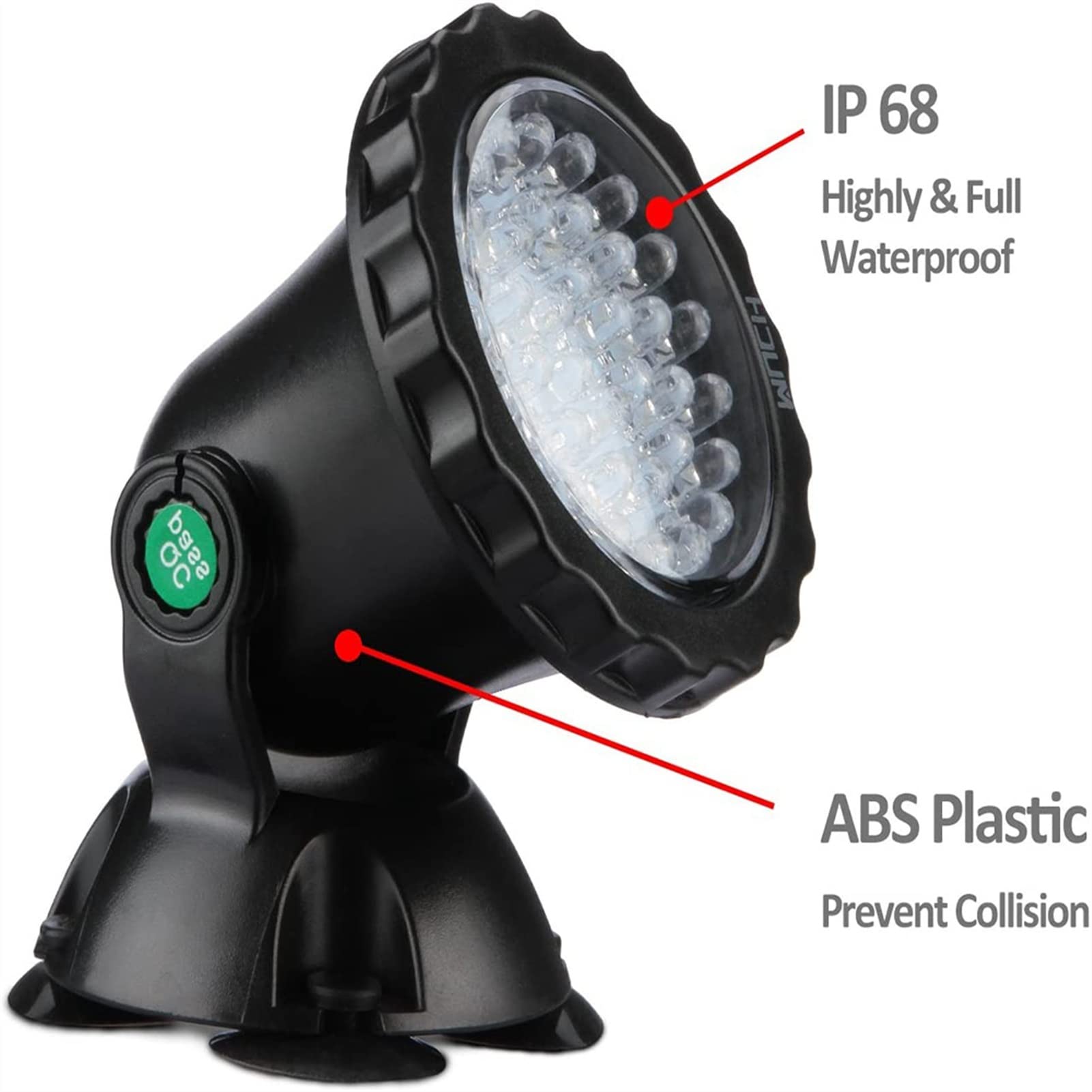 Luces de Piscina Luces de Estanque Luz de Estanque RGB con Control Remoto Foco de Acuario Sumergible con 36 LED Multicolor para Fuente de Agua de Tanque de Peces Iluminación LED de