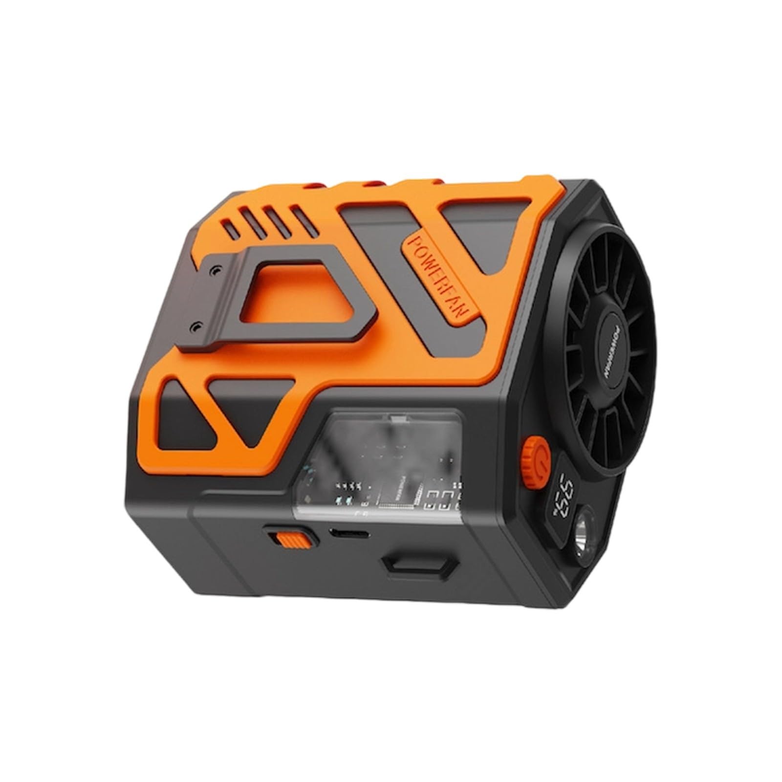 Uqezagpa B Wearable Elt Fan Portable Clip Fan 6000Mah Travel Abs Texture Waist Suitable For Outdoor Camping And Travel Abs Waist Clip Cooling