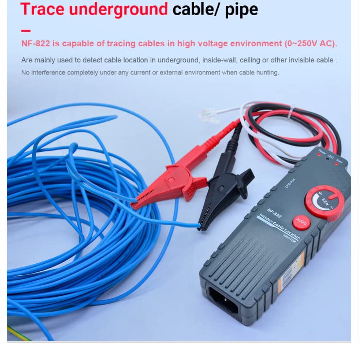 KONGTEN NF-822 Cable and Network Tester connected to cables for tracing