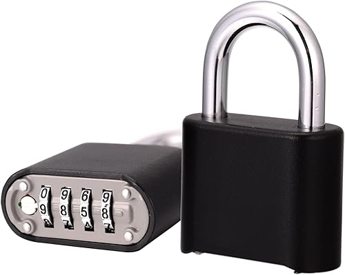 V-Resourcing Candado de combinación resistente de 4 dígitos para exteriores para casillero de gimnasio escolar, casillero deportivo, valla, caja de