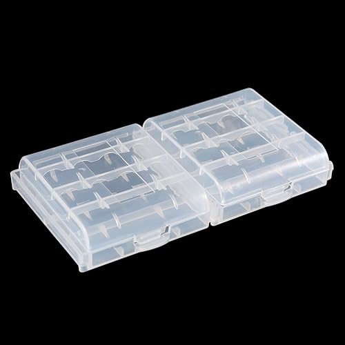 Miniatura 9 de Caja de almacenamiento multifuncional para batería de 10 uds, caja de almacenamiento transparente de plástico duro, caja de almacenamiento para