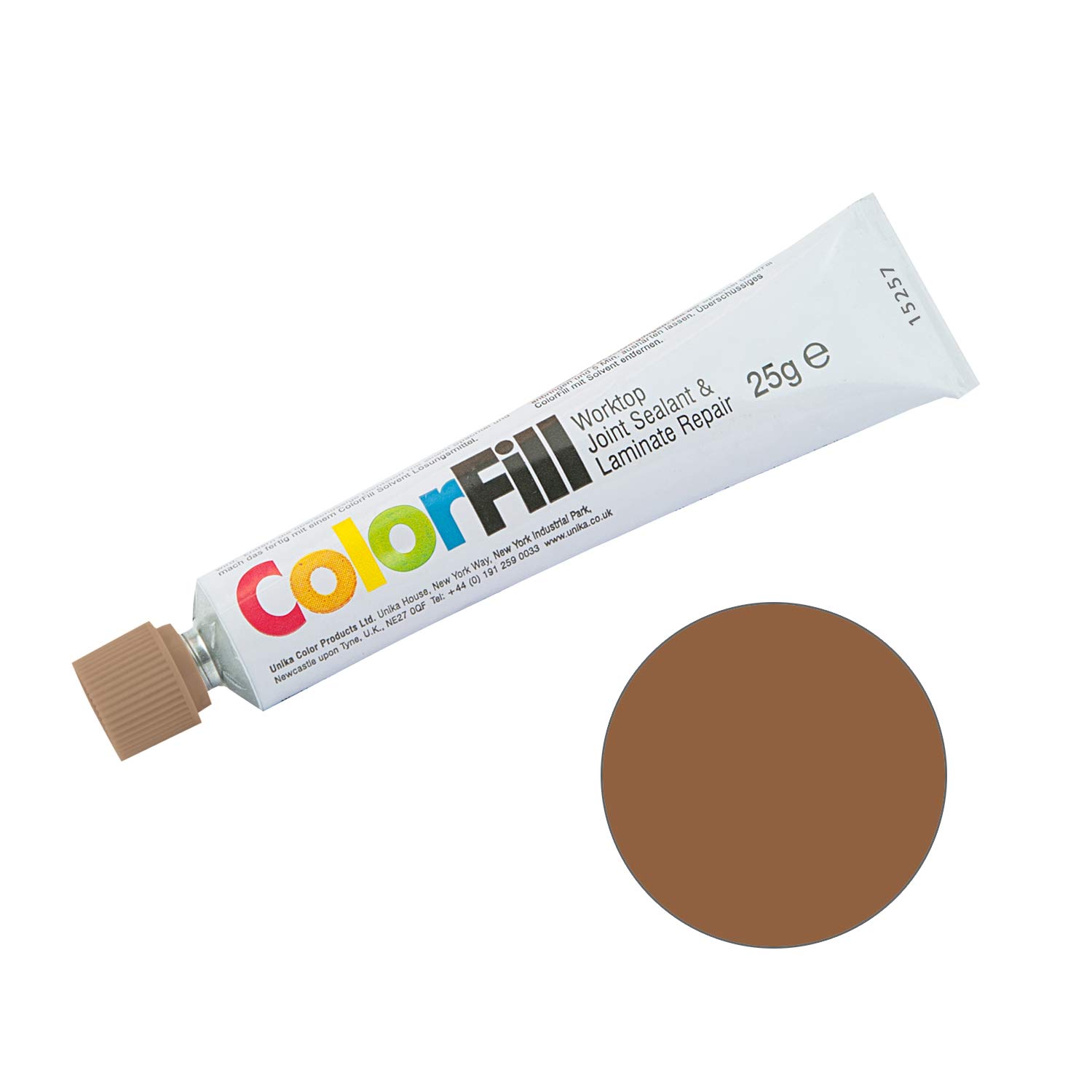 Unika ColorFill Laminate Worktop Joint Sealer Compound Repair Sealant (CF056 Medium Bridge Oak)