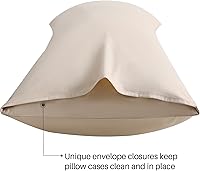 Vista 7 de Oubonun Funda de almohada corporal 100% algodón - 800 hilos/21x54, absorbente de humedad y transpirable, funda de almohada corporal de hotel premium