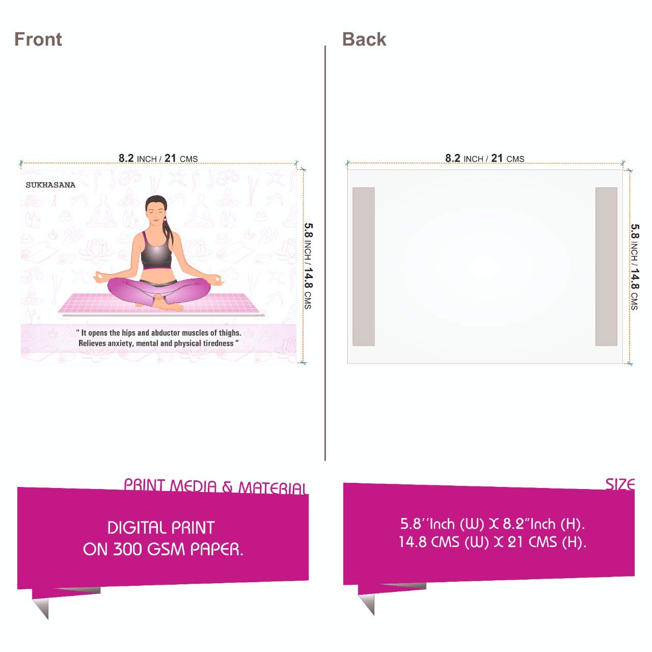 Yoga Cards Set - A5 Asana Charts -2
