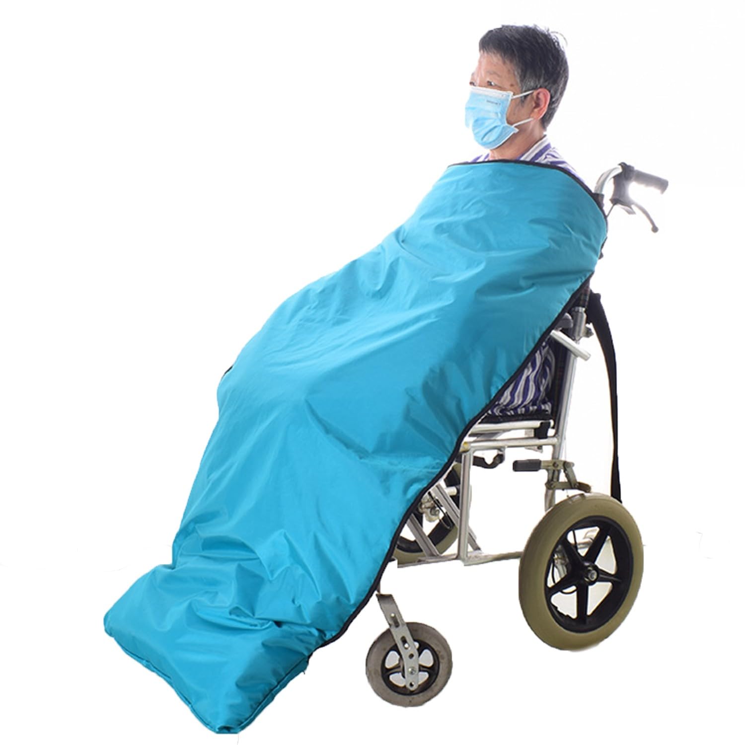 Manta térmica para Silla de Ruedas Gruesa de Invierno, Ropa para Silla de Ruedas, Funda Impermeable para Lluvia para usuarios de sillas de Ruedas manuales y eléctricas, Accesorios