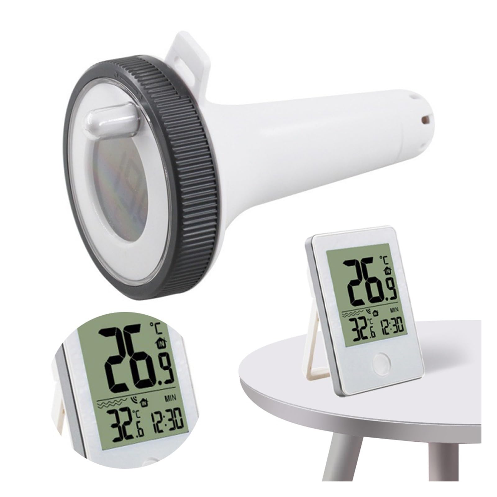 Termometro Per Piscina Termometro Galleggiante Wireless Con Monitor Della Temperatura Esterna/interna, Termometro For La Temperatura Del'acqua, Indicatore Della Temperatura Del'acqua Di Facile Lettura